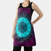 Mosaic Mandala Flower Blue en Paars Schort (Insitu)