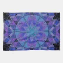 Mosaic Mandala Flower Blue en Paars