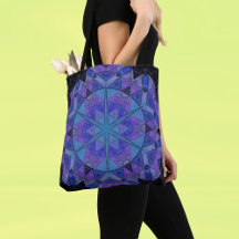 Mosaic Mandala Flower Blue en Paars
