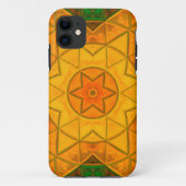 Mosaic Mandala Flower Green and Yellow Case-Mate iPhone Case (Achterkant)