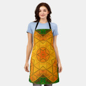 Mosaic Mandala Flower Green and Yellow Schort (Gedragen)