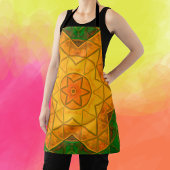 Mosaic Mandala Flower Green and Yellow Schort