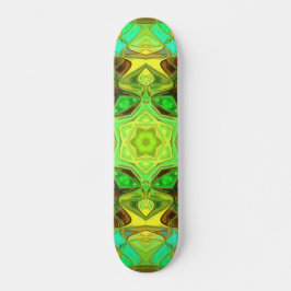 Mosaic Mandala Flower Green Blue en Yellow Persoonlijk Skateboard