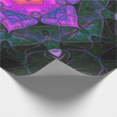 Mosaic Mandala Flower Pink and Black Cadeaupapier (Hoek)