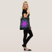 Mosaic Mandala Flower Pink and Black Tote Bag (Op model)