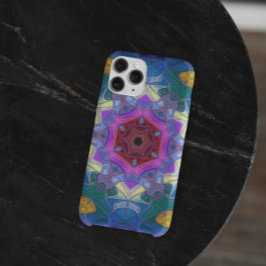 Mosaic Mandala Flower Pink Blue and Yellow Case-Mate iPhone Case