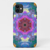 Mosaic Mandala Flower Pink Blue and Yellow Case-Mate iPhone Case (Achterkant)