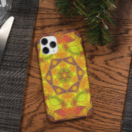 Mosaic Mandala Flower Yellow Oranje en Paars Case-Mate iPhone Case