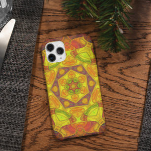 Mosaic Mandala Flower Yellow Oranje en Paars Case-Mate iPhone Case