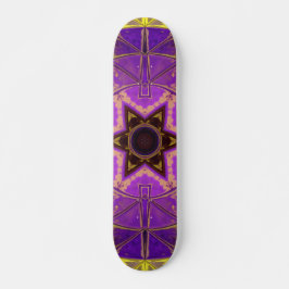 Mosaic Mandala Paars en geel Persoonlijk Skateboard