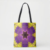 Mosaic Mandala Paars en geel Tote Bag (Voorkant)