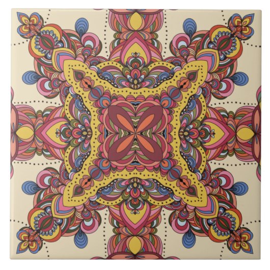 Mosaic Mandela Design #5 Tegeltje (Voorkant)