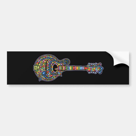 Mosaic Mandolin Bumpersticker (Voorkant)