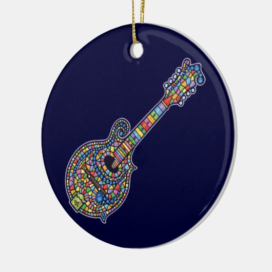 Mosaic Mandolin Keramisch Ornament (Links)