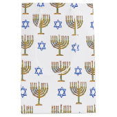 Mosaic Menorahs + sterren Medium Cadeauzakje (Voorkant)