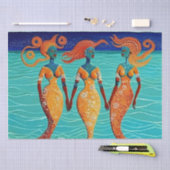 Mosaic Mermaids op Egyptisch zand Tissuepapier (Craft)