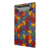 Mosaic Mirror Geckos Pattern - aardkleuren Mini Klembord (Angled2)