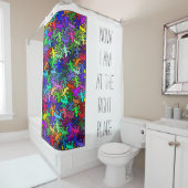 Mosaic Mirror Geckos Pattern - meerkleurig Douchegordijn (In situ)