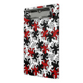 Mosaic Mirror Geckos Pattern - rood zwart wit Mini Klembord (Angled2)