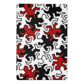 Mosaic Mirror Geckos Pattern - rood zwart wit Mini Klembord (Achterkant)