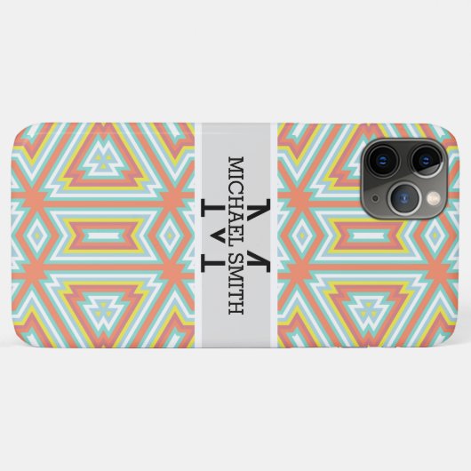 Mosaic Modern Monogram #17 Case-Mate iPhone Case (Achterkant (horizontaal))