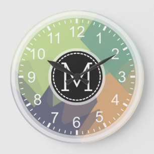 Mosaic Modern Monogram Grote Klok