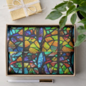 Mosaic Multicolor Glas in lood Effect Decoupage Tissuepapier (Geschenk)