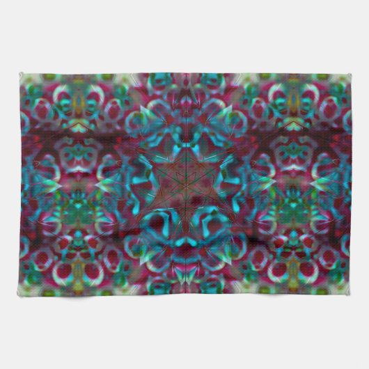 Mosaic of geometric lines and gradient matte folds theedoek (Horizontaal)