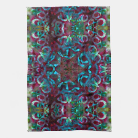 Mosaic of geometric lines and gradient matte folds theedoek (Verticaal)