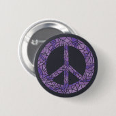 Mosaic Ombre Peace Sign Lavender Paarse Buttonnen Ronde Button 5,7 Cm (Voorkant /achterkant)