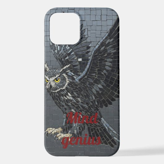 Mosaic Owl "Mind Genius" Phone Case iPhone Hoesje (Achterkant)
