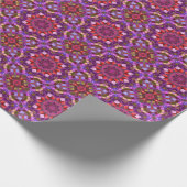 Mosaic Paars  Fractal Kaleidoscope Cadeaupapier (Hoek)