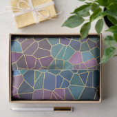 Mosaic Pattern of Pink Purple Teal Blue Green Gold Tissuepapier (Geschenk)