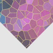 Mosaic Pattern of Pink Purple Teal Blue Green Gold Tissuepapier (Detail)