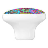 Mosaic Pinwheels Keramische Knop (Zijkant)