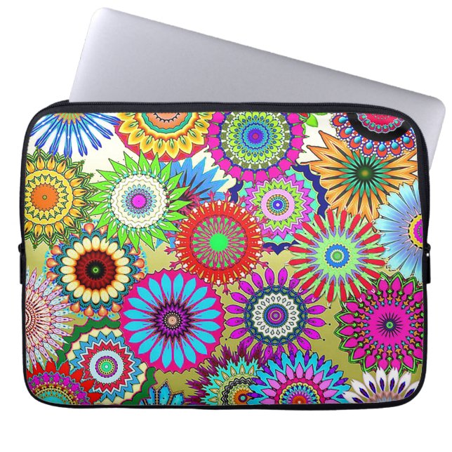 Mosaic Pinwheels Laptop Sleeve (Voorkant)