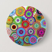 Mosaic Pinwheels Ronde Button 7,6 Cm (Voorkant)