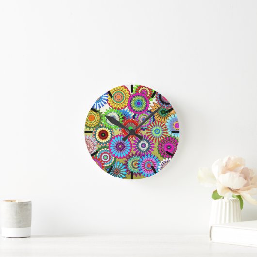 Mosaic Pinwheels Ronde Klok (Huis)