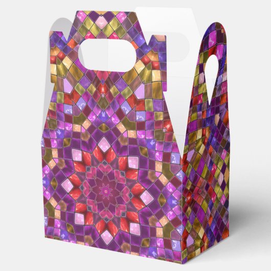Mosaic PurpleVintage Fractal Kaleidoscope Bedankdoosjes (Geopend)