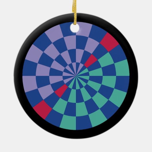 Mosaic Radiance (Circular) Keramisch Ornament (Achterkant)