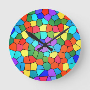 Mosaic Rainbow Ronde Klok