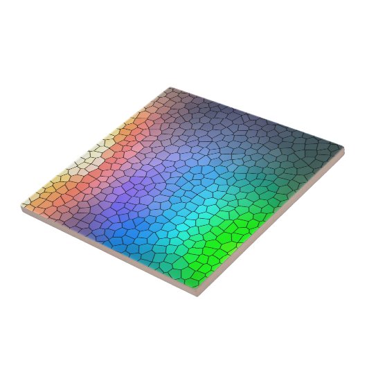 Mosaic Rainbow Tegeltje (Zijkant)