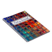 Mosaic Rainbow | Vette kleurrijke Abstracte Tegel Notitieboek (Rechterzijde)