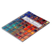 Mosaic Rainbow | Vette kleurrijke Abstracte Tegel Notitieboek (Linkerzijde)