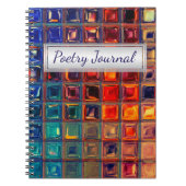 Mosaic Rainbow | Vette kleurrijke Abstracte Tegel Notitieboek (Voorkant)