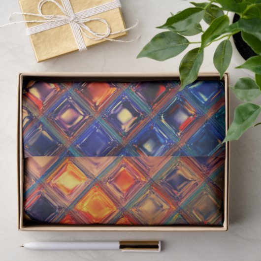 Mosaic Rainbow | Vette kleurrijke Abstracte Tegel Tissuepapier (Geschenk)