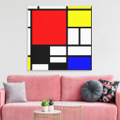 MOSAIC rechthoeken vierkantjes gekleurd I + uw ide Canvas Afdruk (Insitu (Woonkamer))