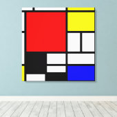 MOSAIC rechthoeken vierkantjes gekleurd I + uw ide Canvas Afdruk (Insitu (Houten vloer))