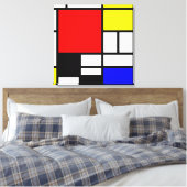 MOSAIC rechthoeken vierkantjes gekleurd I + uw ide Canvas Afdruk (Insitu (Slaapkamer))