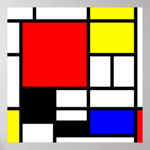 MOSAIC rechthoeken vierkantjes gekleurd I + uw ide Poster
